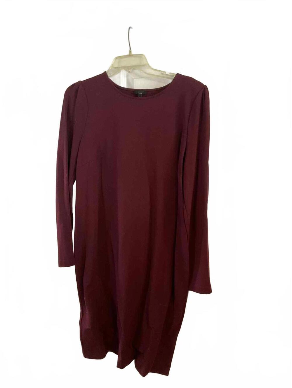 Talbots Long Sleeve Burgundy Dress Size 16 NWT